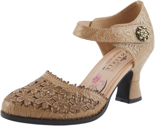 Painted D'Orsay Heels with Strap