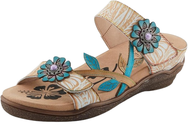 Textured Artisan Slide Sandals